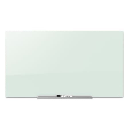 Quartet InvisaMount Magnetic Glass Marker Board, Frameless, 74" x 42", White Surface G7442IMW